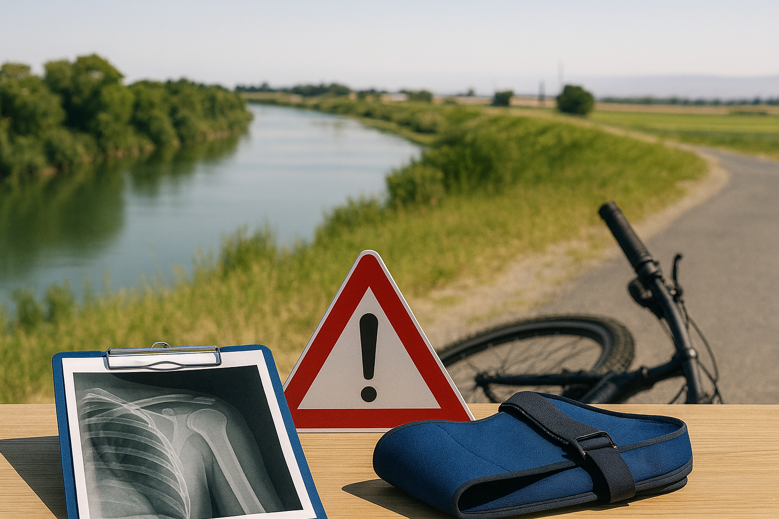 Arm and Shoulder Injuries from a Bicycle Crash Near Stockton’s Delta