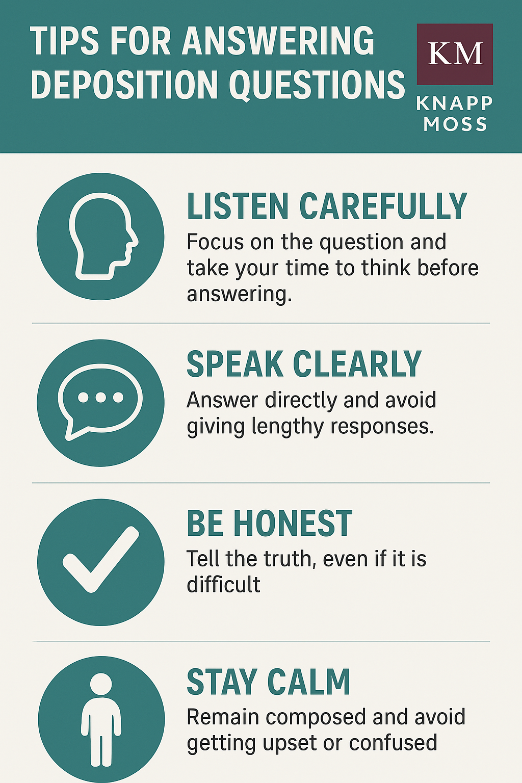 Tips for answering deposition questions