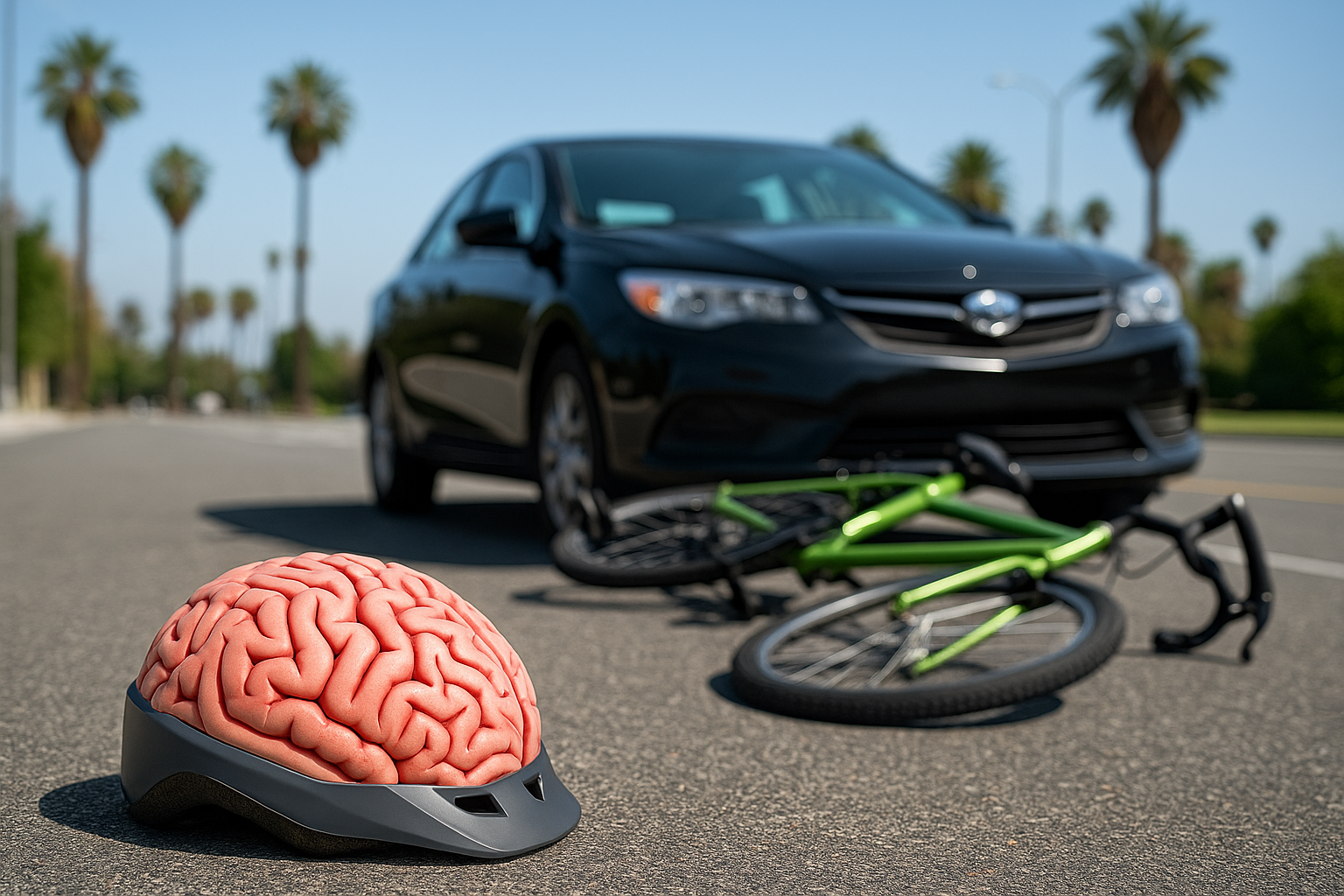Brain Injuries from Bicycle-vs-Vehicle Crashes in Los Angeles